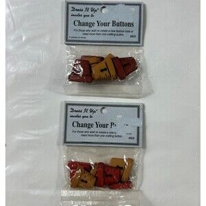 VTG Novelty Buttons Terracotta Flower Pots Cottage Garden Embellishments